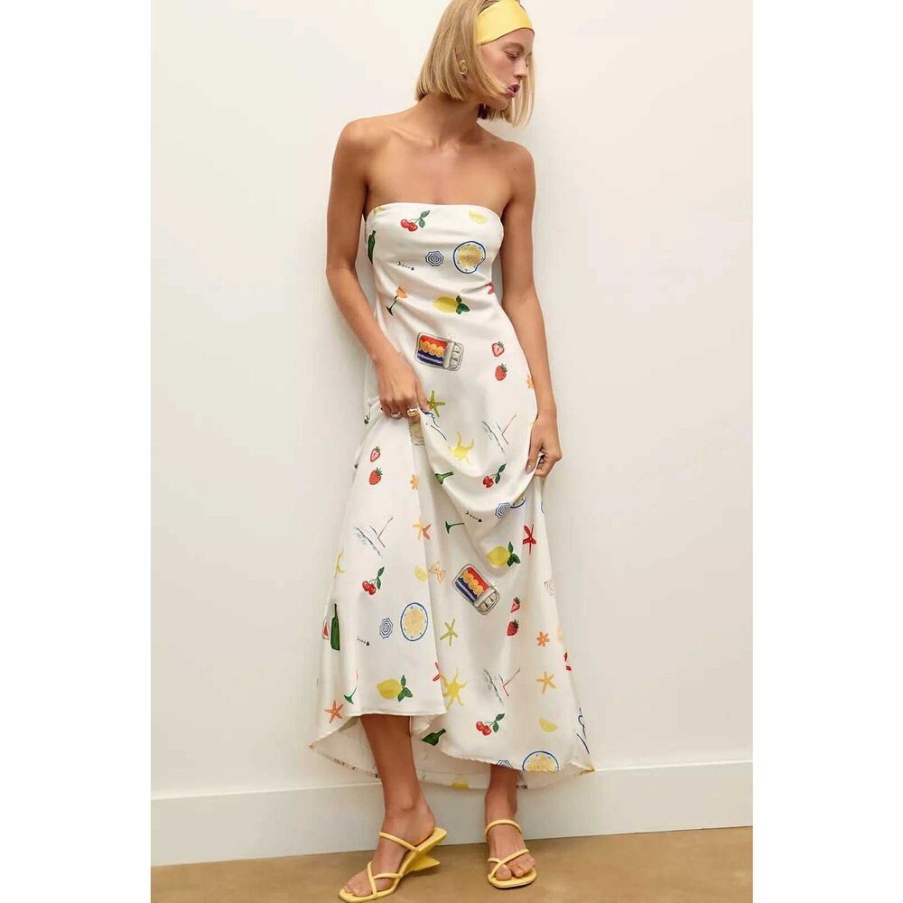 Anthropologie For Love & Lemons Carla Strapless Maxi Dress